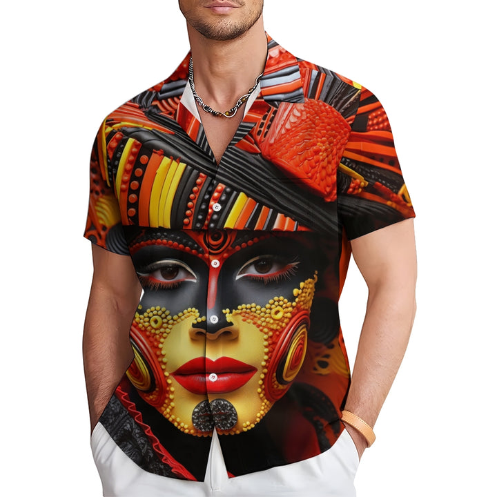 Holiday Prints Casual Short Sleeve Shirt 2412007332