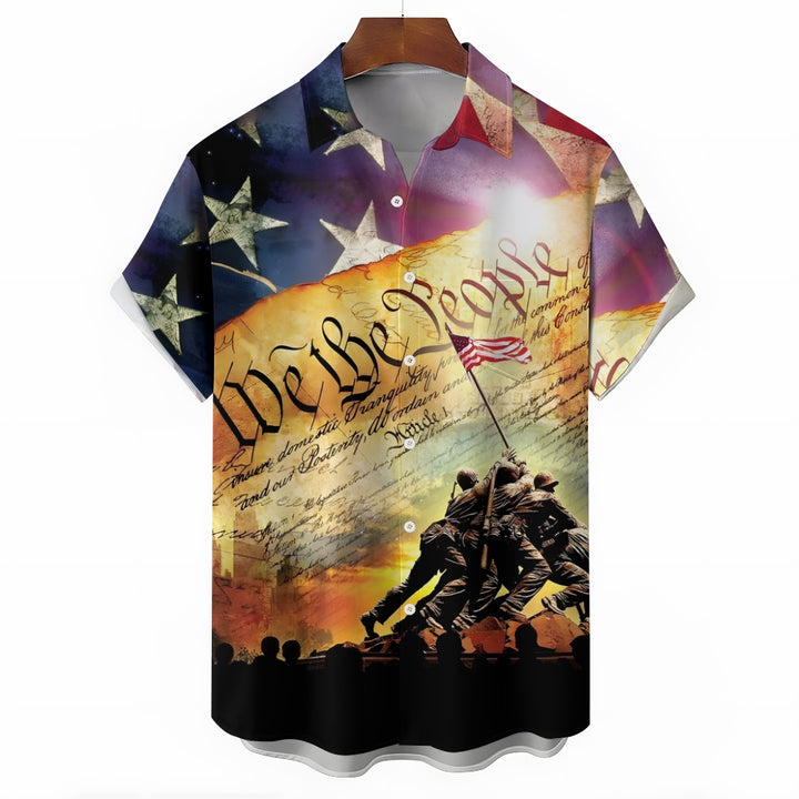 Men's The Star-Spangled Banner Short Sleeve Shirt 2410003771