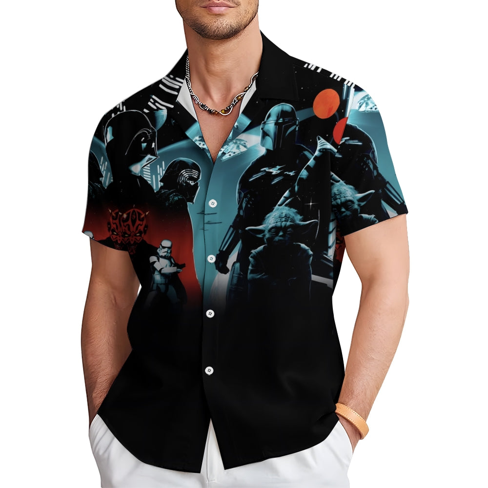 Men's Star Warrior Casual Short Sleeve Shirt 2409002272