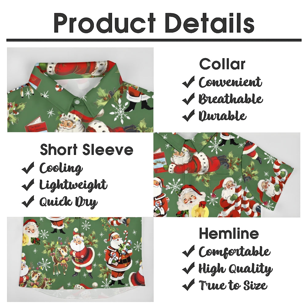 Santa Claus Gift Christmas Casual Short Sleeve Shirt 2409008979