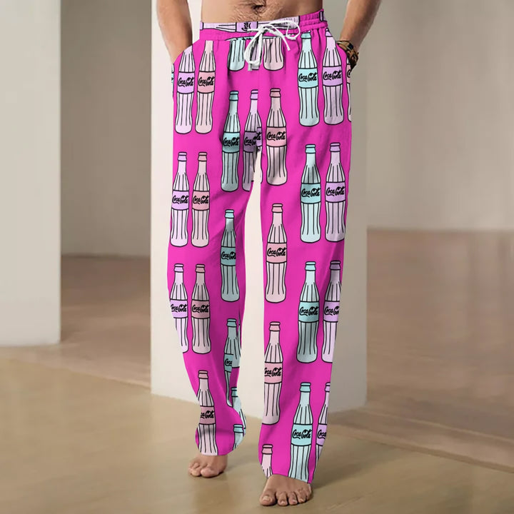 Men's Soda Bottle Fashion Print Pattern Pants 2411000924