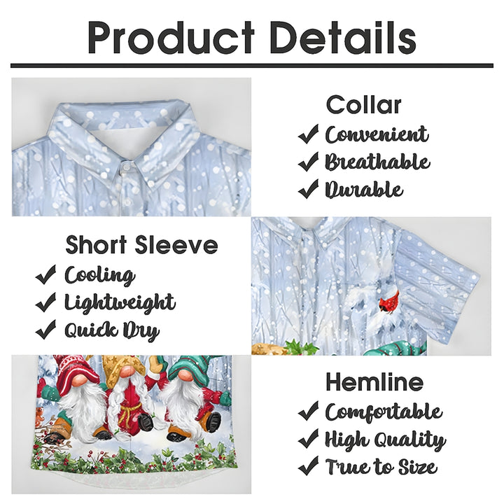 Christmas Gnome Santa Short-Sleeved Shirt 2409011401