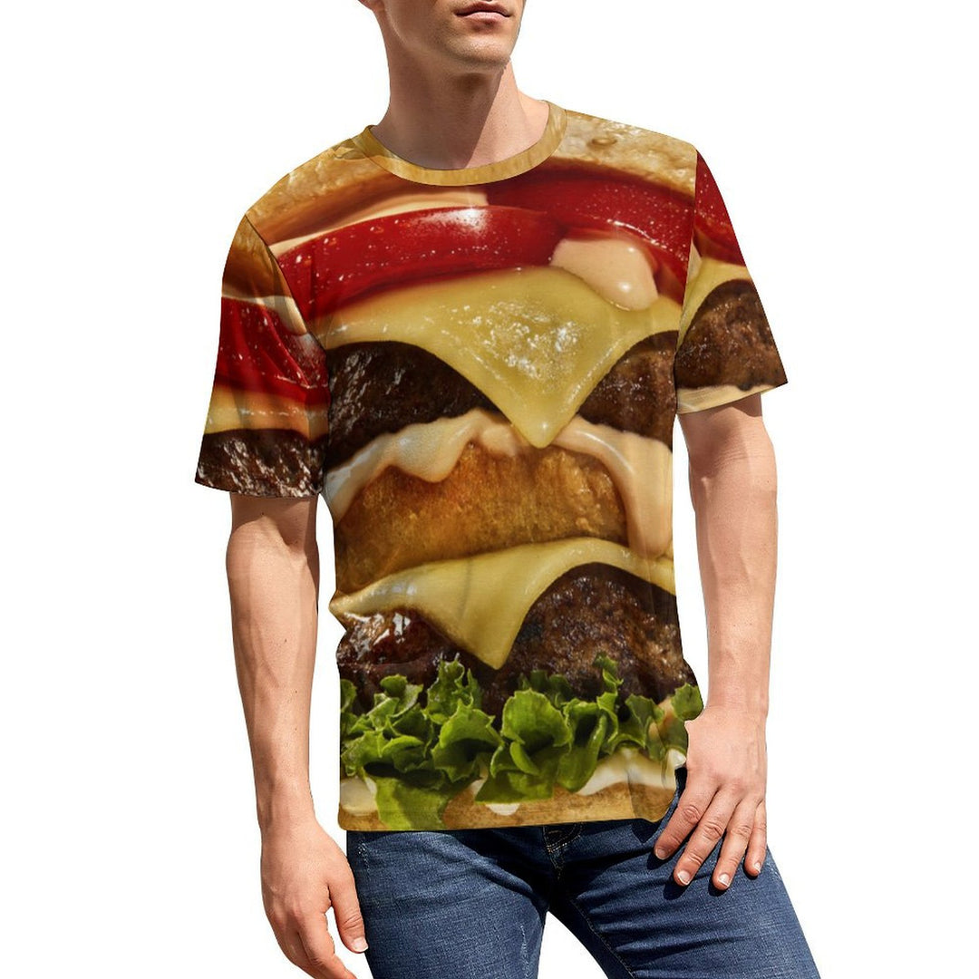 Men's Gourmet Burger Crew Neck Casual T-Shirt 2403000464