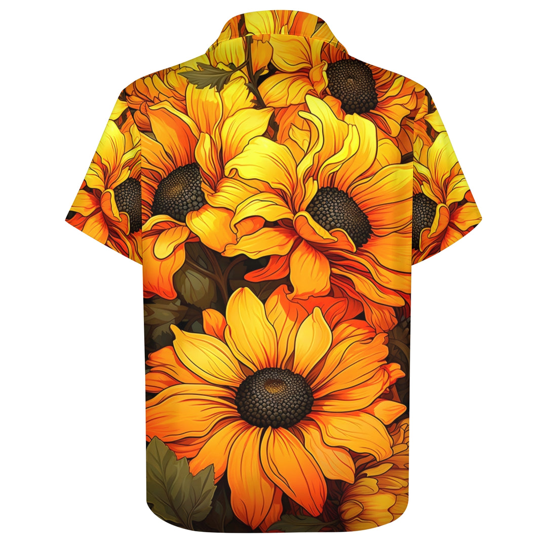 Men's Sunflower Casual Short Sleeve Shirt 2404000379