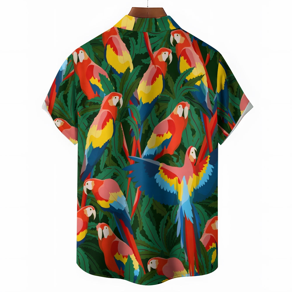 Men's Macaw Casual Short Sleeve Shirt 2410006993