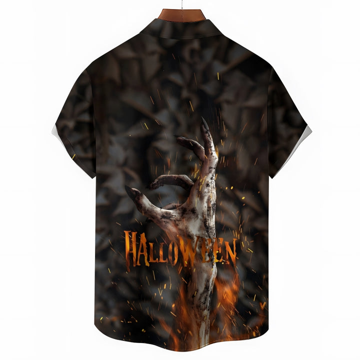 Halloween Zombies Short Sleeve Shirt 2408008294