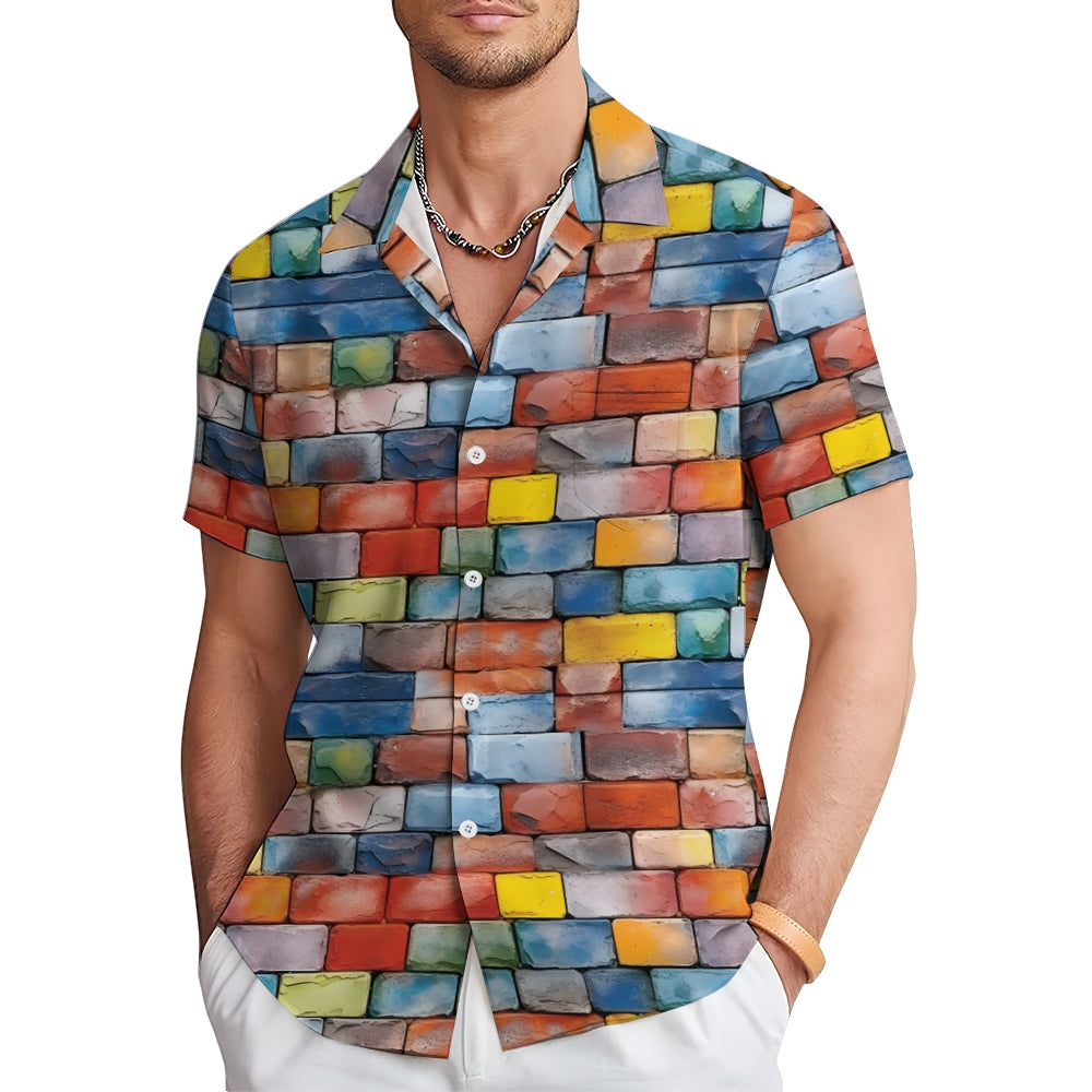 Men's Hawaiian Casual Short Sleeve Shirt 2407002138