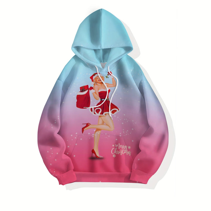 Plue Size Christmas Girl Gifts Printed Hoodies 2411009448