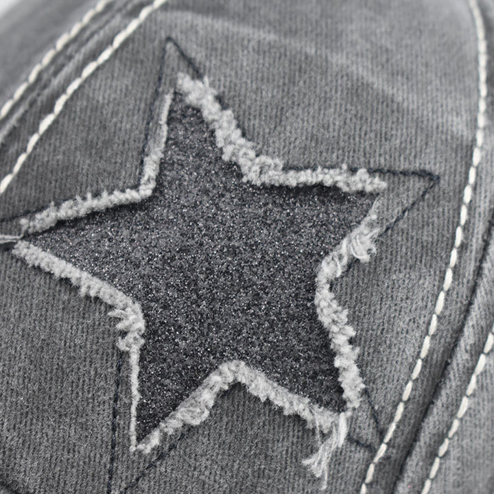 Five-Pointed Star Washed Baseball Cap 240203494