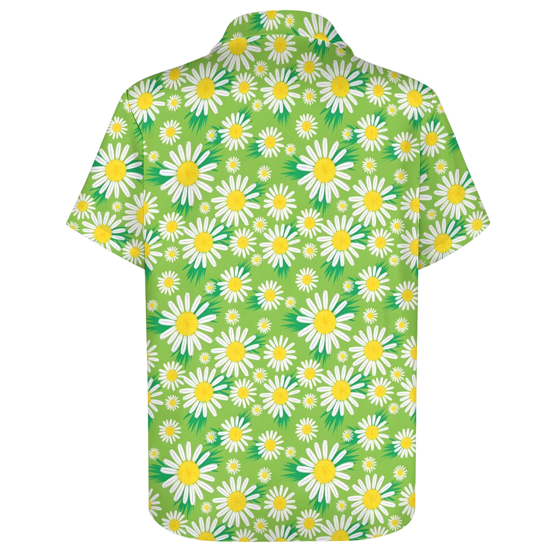 Men's Daisy Print Hawaiian Casual Short Sleeve Shirt 2404000537