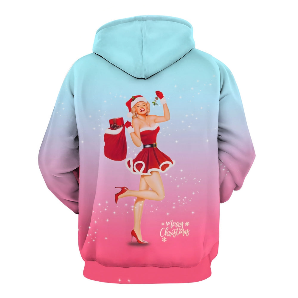 Plue Size Christmas Girl Gifts Printed Hoodies 2411009448