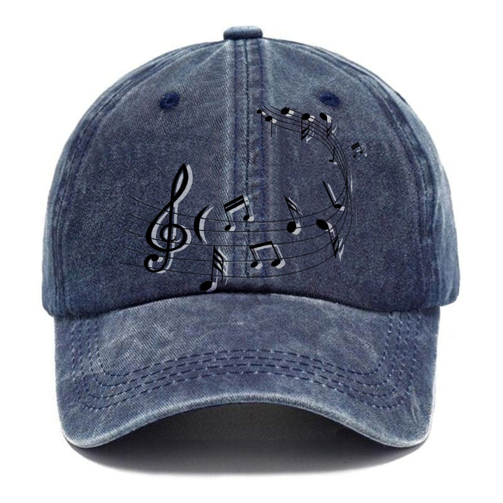 Unisex Vintage Casual Musical Character Washed Cap