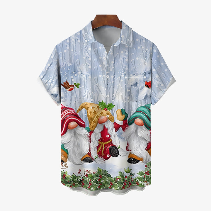 Christmas Gnome Santa Short-Sleeved Shirt 2409011401