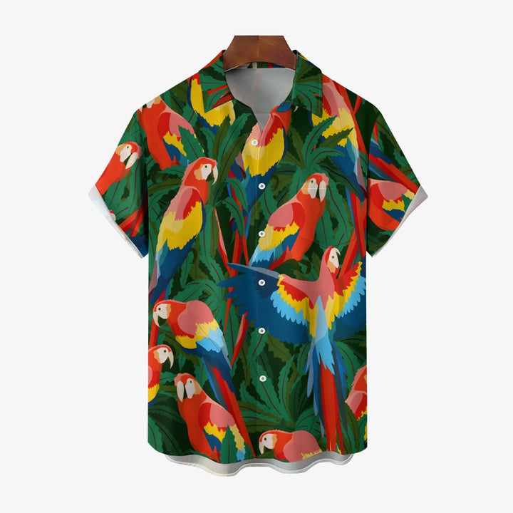 Men's Macaw Casual Short Sleeve Shirt 2410006993