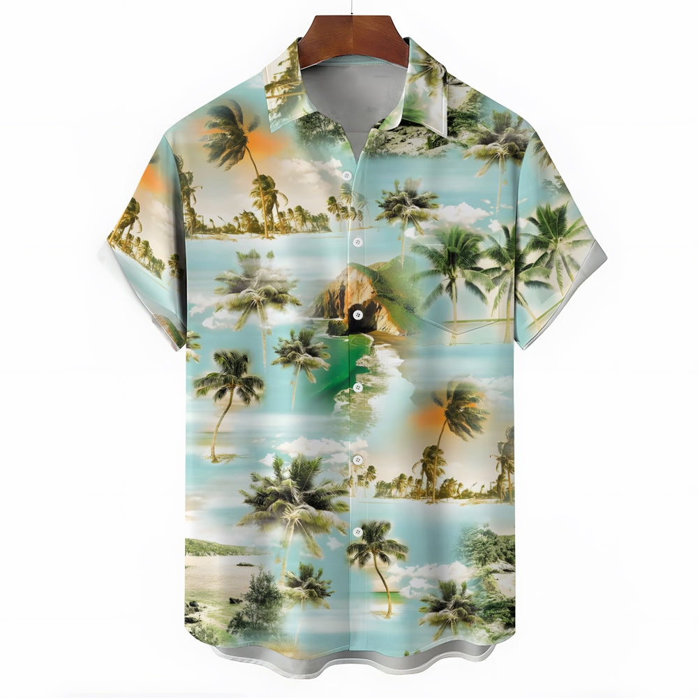 Men's Hawaiian Casual Short Sleeve Shirt 2403000576