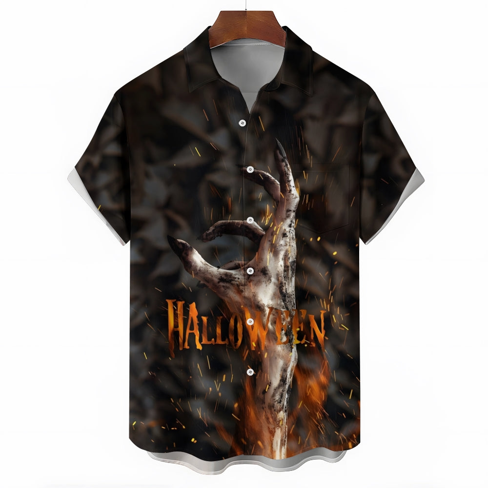 Halloween Zombies Short Sleeve Shirt 2408008294