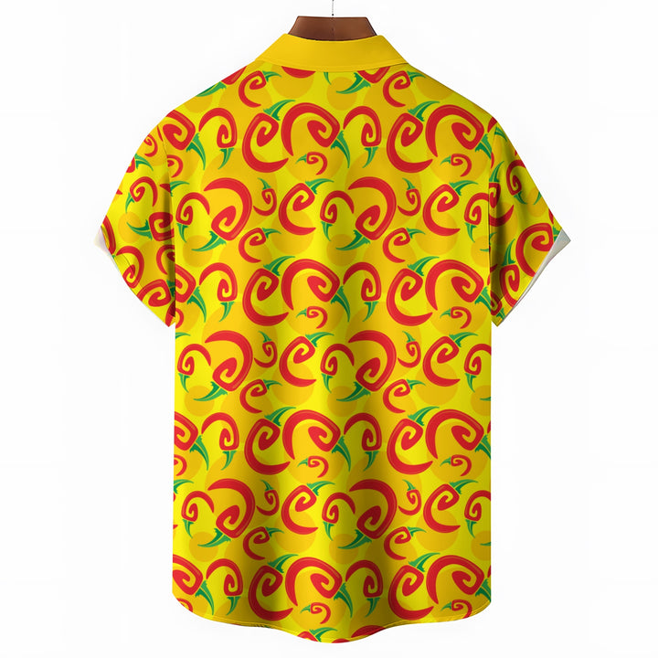 Cinco De Mayo Mexico Chili Casual Short Sleeve Shirt 2404001076