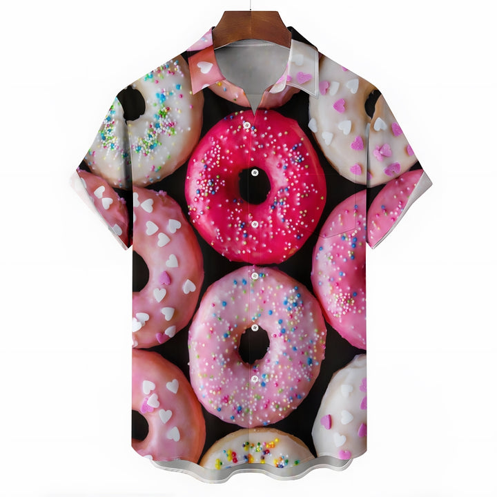 Donut Casual Oversized Short Sleeve Shirt 2407003565