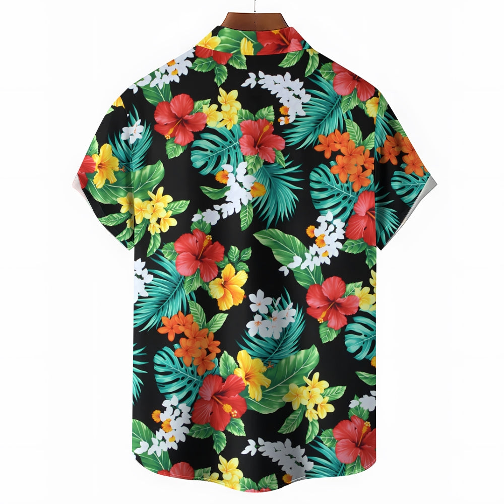 Hawaiian Floral Casual Short Sleeve Shirt 2409006122