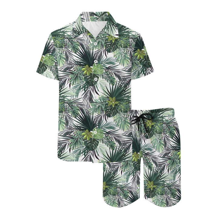 Men's Hawaiian Print Beach Two-Piece Suit 2405002092