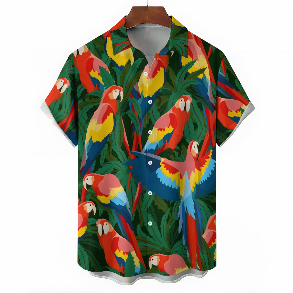 Men's Macaw Casual Short Sleeve Shirt 2410006993