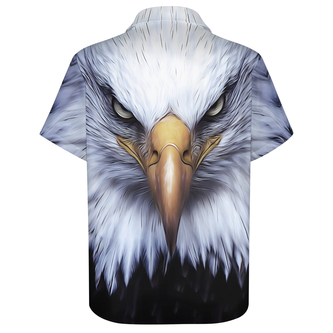 Men's Eagle Casual Short Sleeve Shirt 2404000408