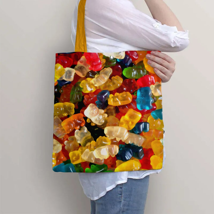 Fashion Gummy Bear Print Tote Bag