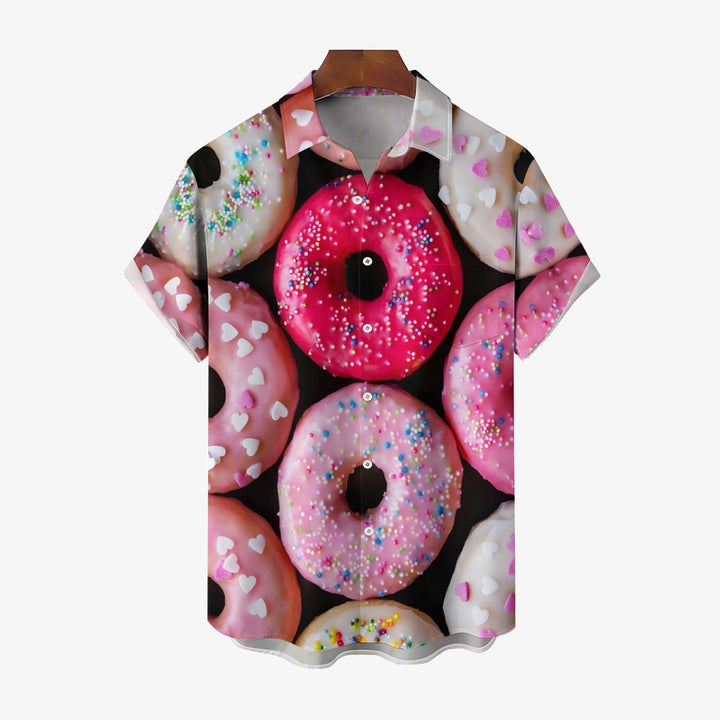 Donut Casual Oversized Short Sleeve Shirt 2407003565