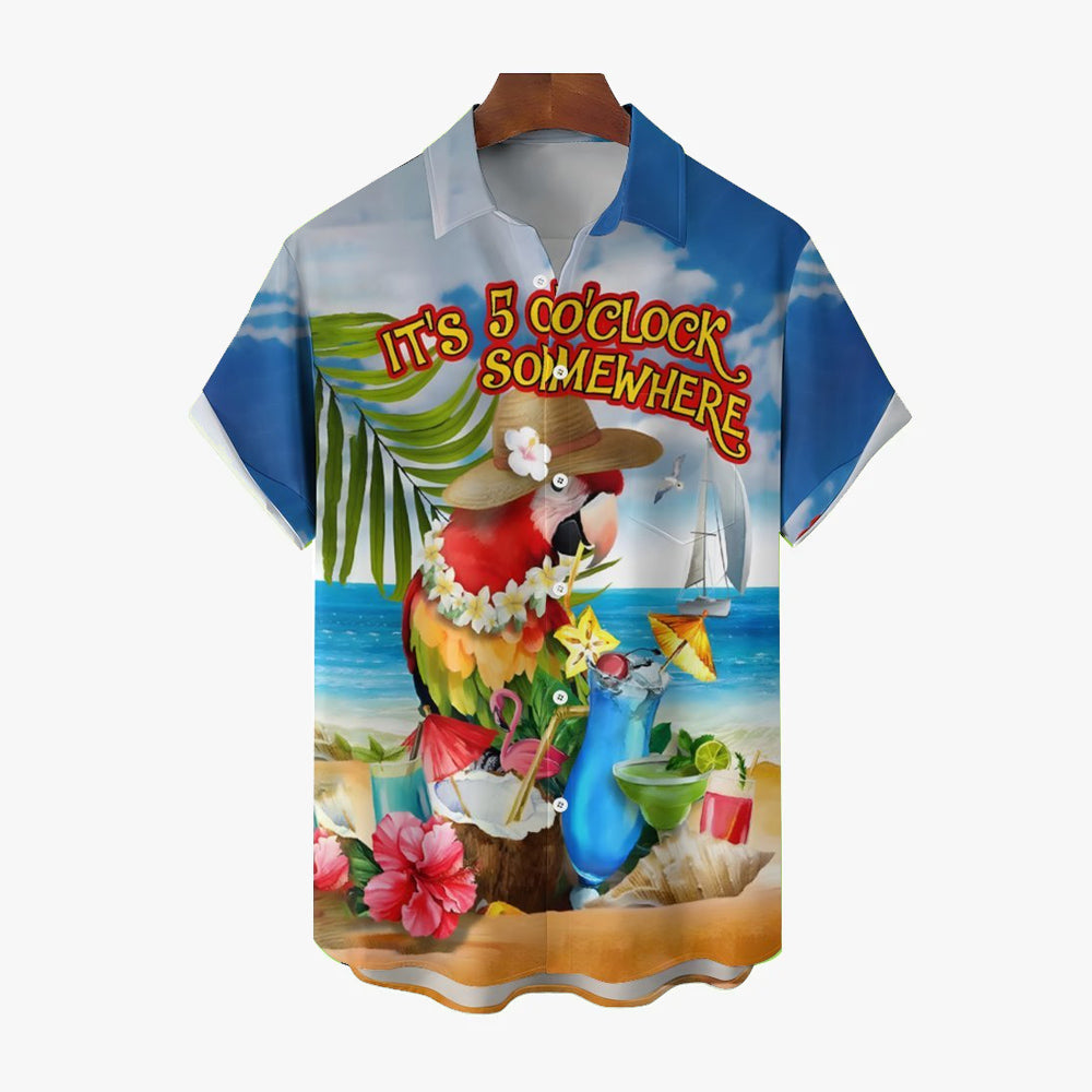 Men's Hawaiian Casual Short Sleeve Shirt 2403000472