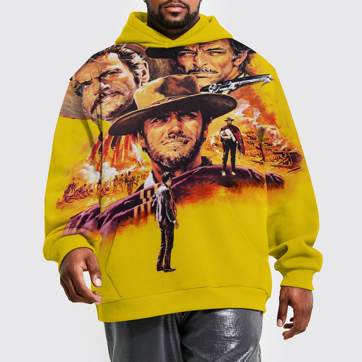 Men's Movie Poster Print Casual Hooded Sweatshirt