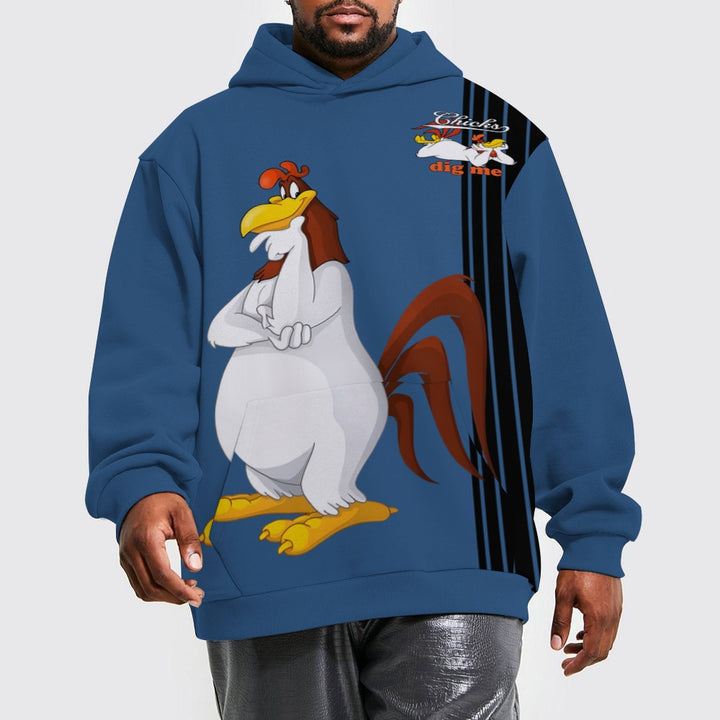 Men's Classic Rooster Stripe Hooded Sweatshirt