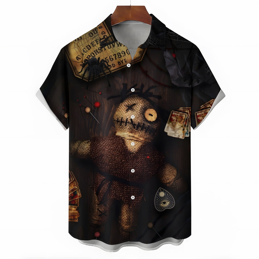 Halloween Horror Doll Short Sleeve Shirt 2408008253