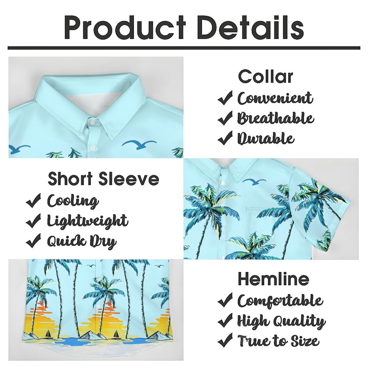 Men's Hawaiian Coconut Tree Casual Short Sleeve Shirt 2410005873