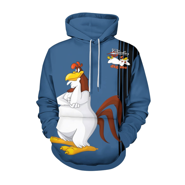 Men's Classic Rooster Stripe Hooded Sweatshirt