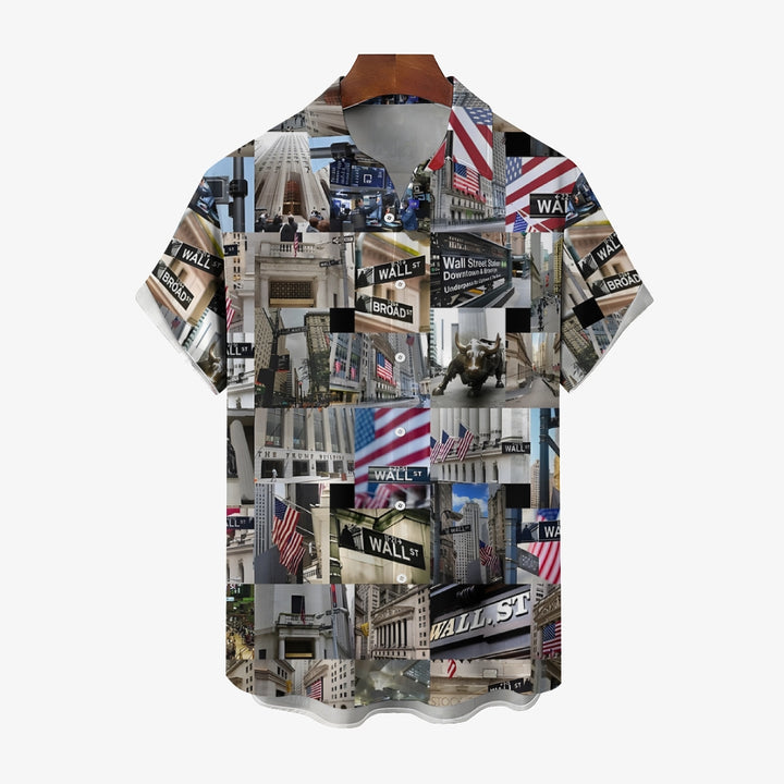 Wall Street Casual Oversized Short Sleeve Shirt 2407002877