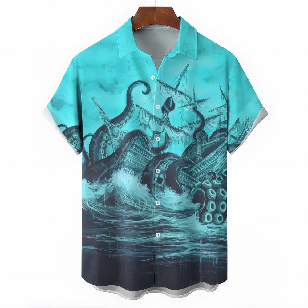 Men's Hawaiian Casual Short Sleeve Shirt 2412005917