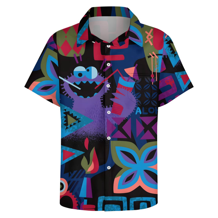 Men's Cartoon Character Casual Short Sleeve Shirt 2404001062