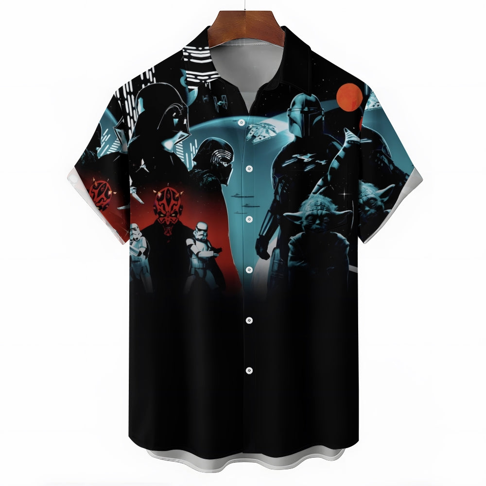 Men's Star Warrior Casual Short Sleeve Shirt 2409002272