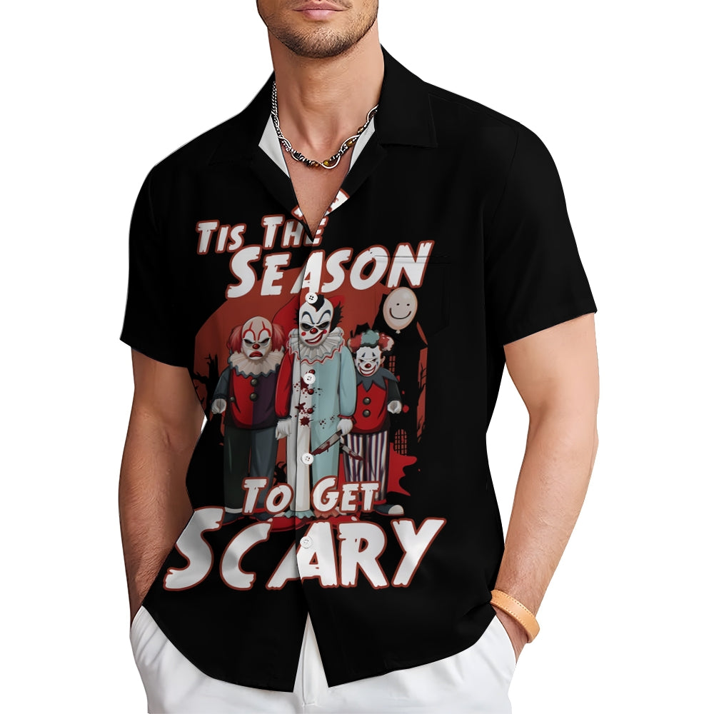 Halloween Horror Casual Large Size Short Sleeve Shirt 2408000249