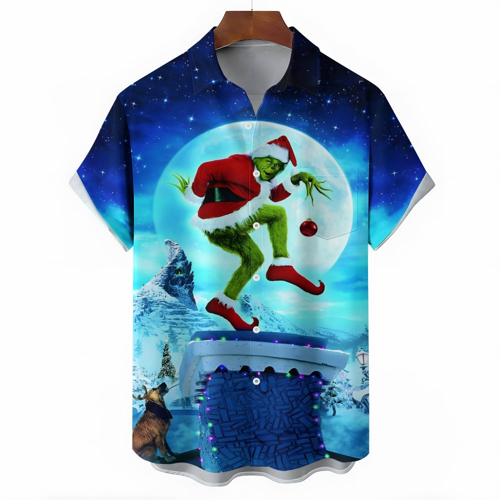 Christmas Trick or Treat Cartoon Characters Short Sleeve Shirt 2412004899