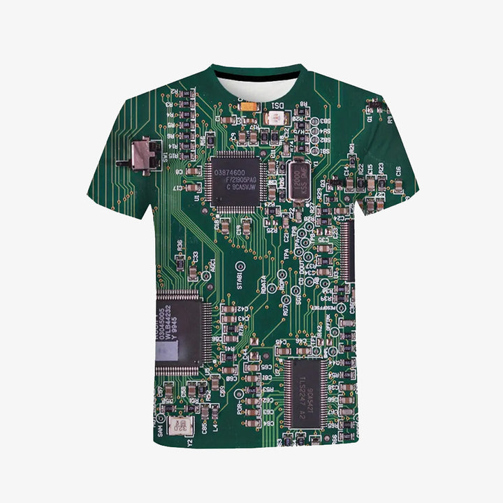 Electronic Component Circuit Board Fun Printed Short-Sleeved T-Shirt