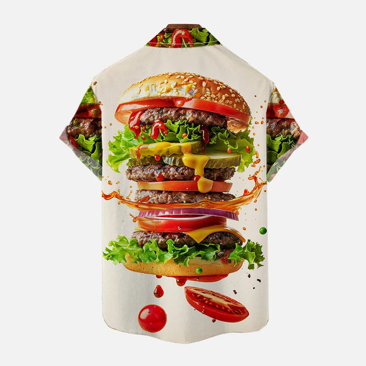 Hamburger Dachshund Casual Large Size Short Sleeve Shirt