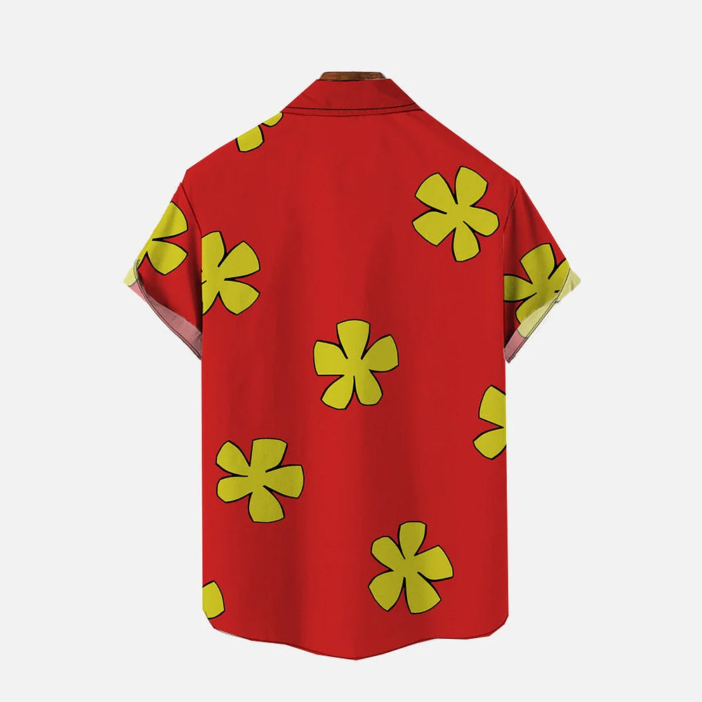 Cosplay Dell Rescue Team inspired Hawaiian short sleeve shirt