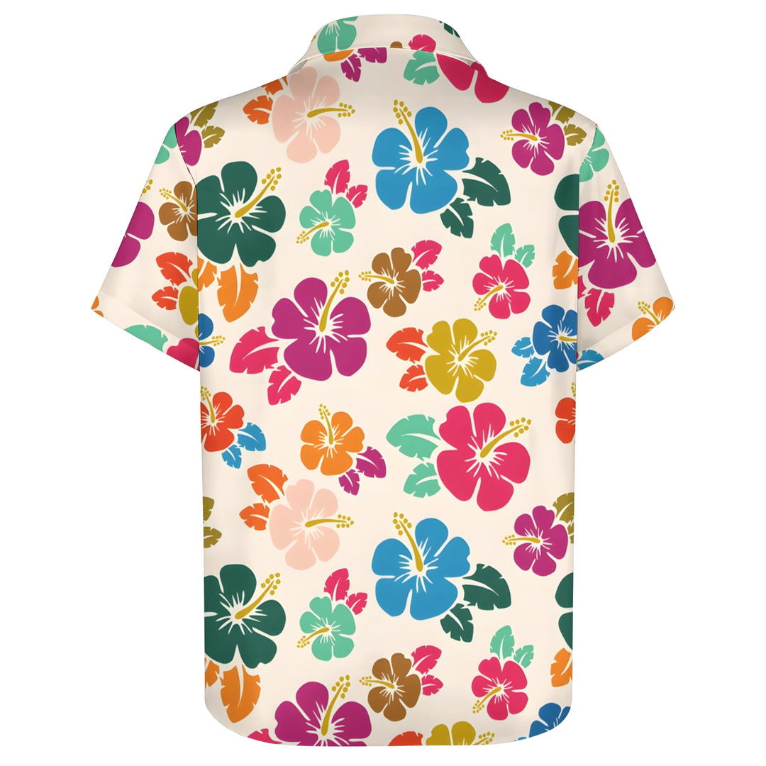 Men's Hawaiian Flowers Casual Short Sleeve Shirt 2404001807