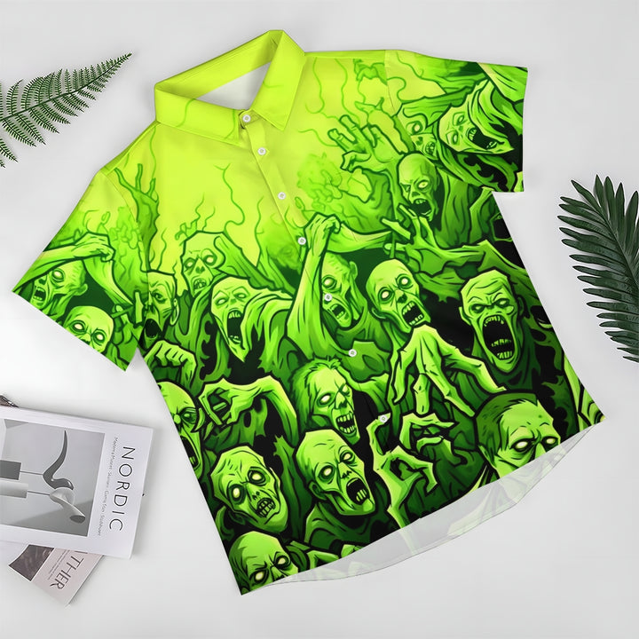 Men's Horror Zombie Prints Short Sleeve Shirt 2410009292