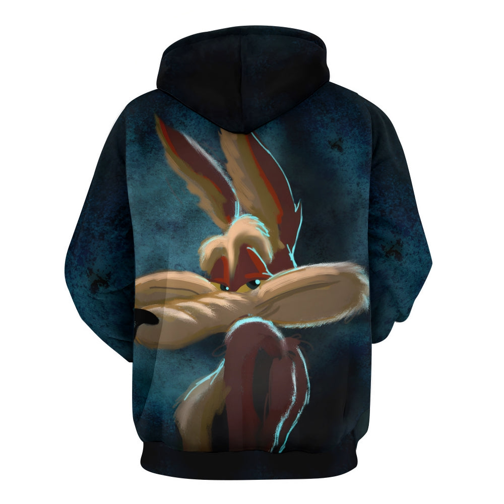 Men's Classic Retro Cartoon Print Hooded Sweatshirt