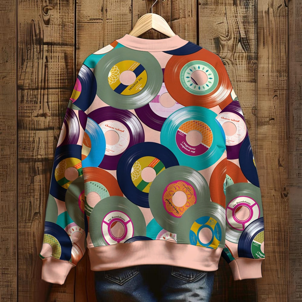 Colorful Vinyl Records Unisex Sweatshirt 2409010117