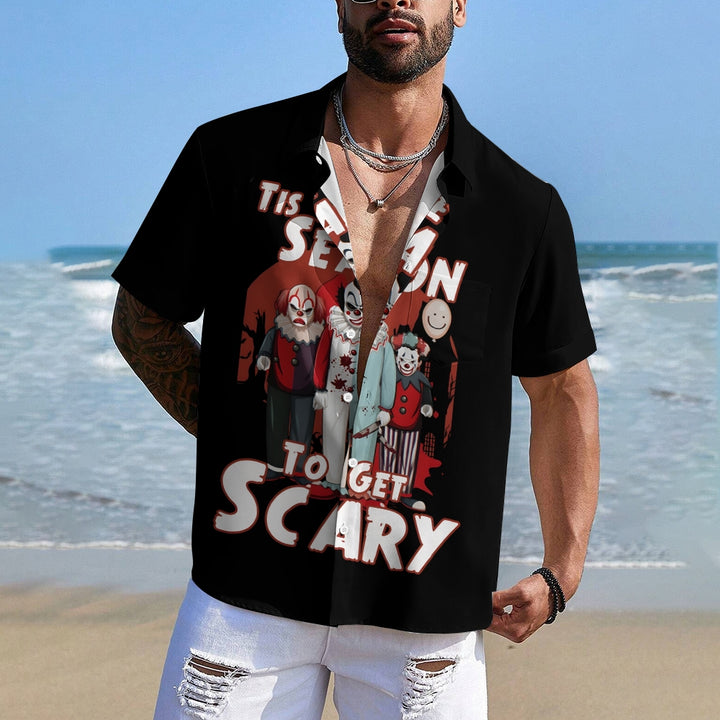 Halloween Horror Casual Large Size Short Sleeve Shirt 2408000249