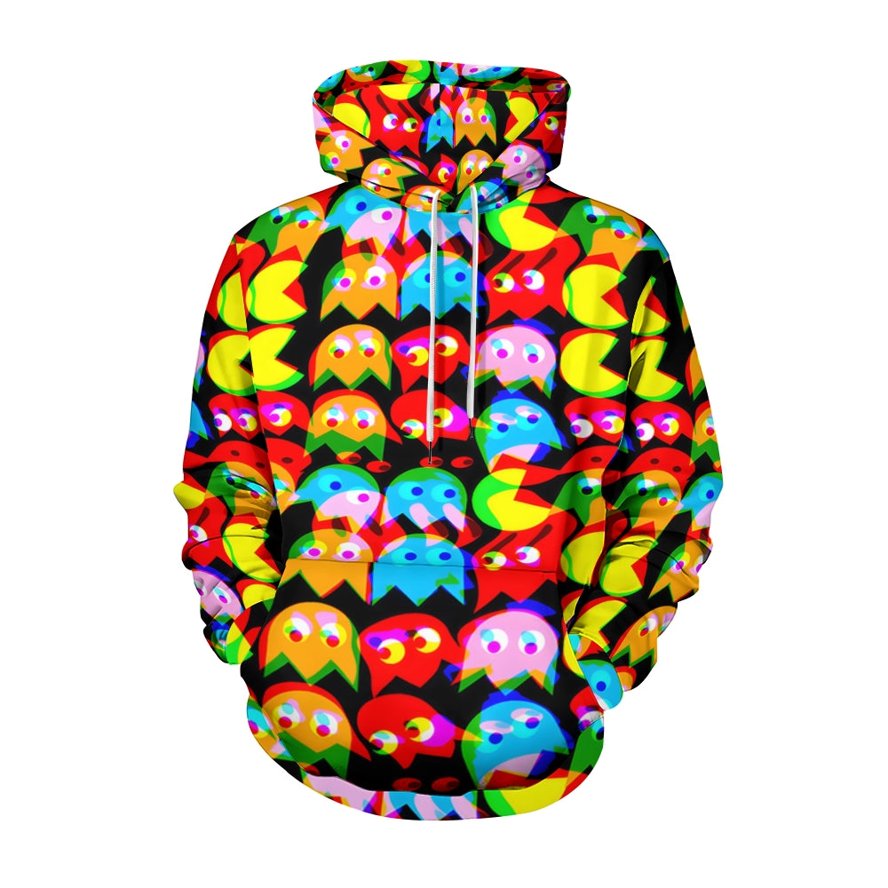 Plue Size Cute Ghost Game Printed Hoodies 2411009420