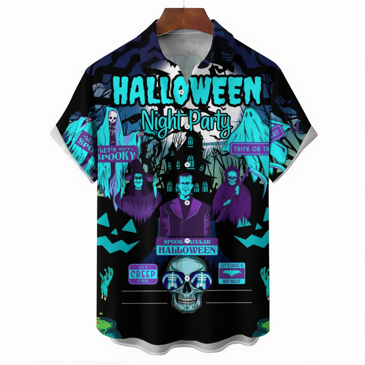 Halloween Vampire Large Size Short Sleeve Shirt 2408000230